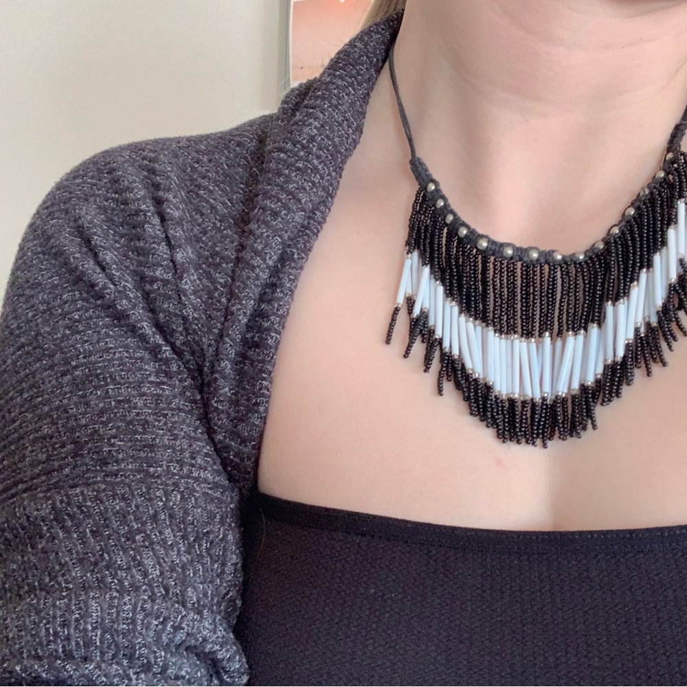 Beaded Fringe Necklace